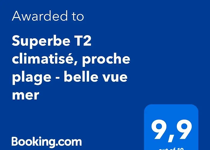 Superbe T2 climatisé, proche plage - belle vue mer